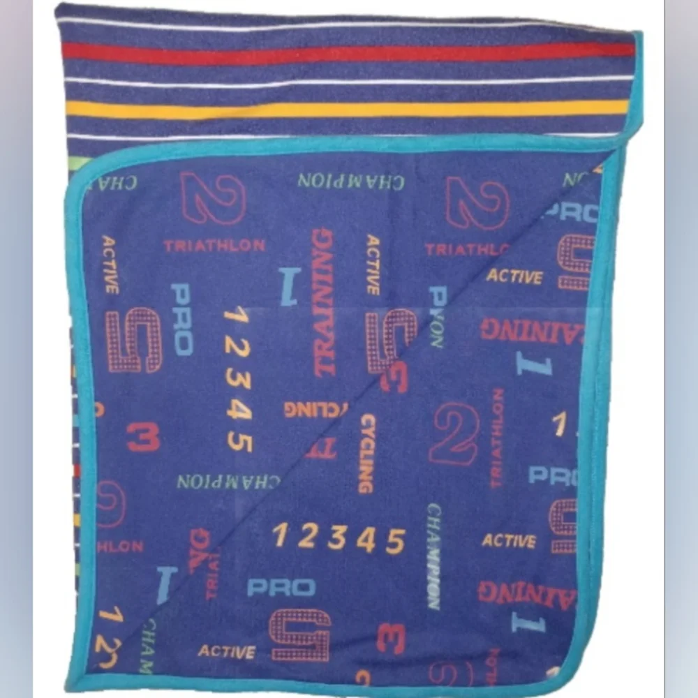Gymboree Baby Unisex New Vintage Rainbow Tag Blanket Triathlon